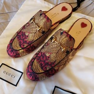 GUCCI😍AUTHENTIC PRICETOWN JACQUARD MULE SZ  37.5